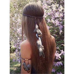 Bohemian Dreams Feather Armband & Headband